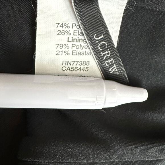 J.CREW Halter Scalloped Swimsuit One Piece Minimalist Classic Black V-neck Sz 2 - Picture 8 of 12